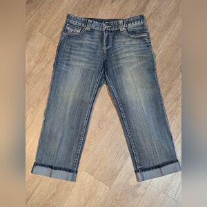 Women's cuffed INC denim Curvy fit size 8 boyfriend